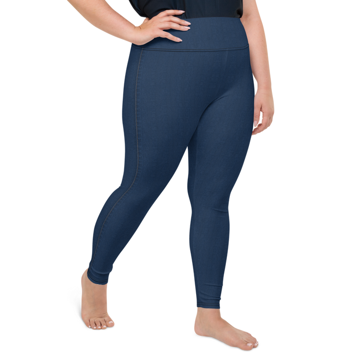 Navy Denim Jean 250 Plus Size Leggings