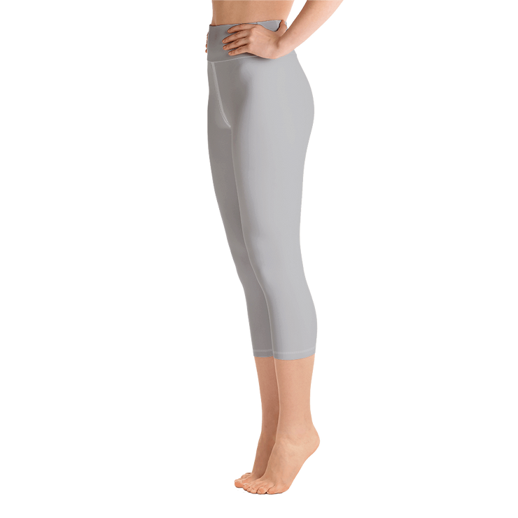 Silver Capri Yoga Pants