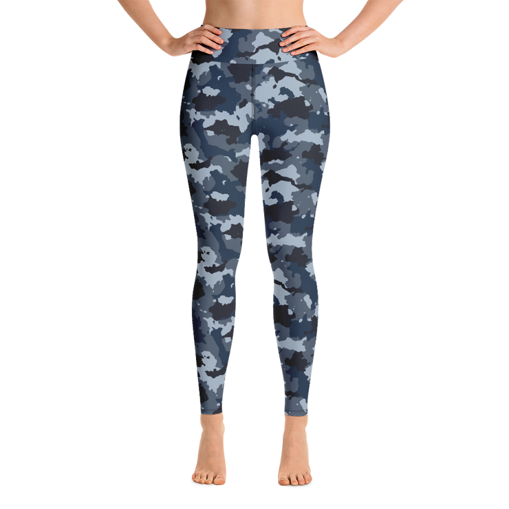 Blue Camo Yoga Pants