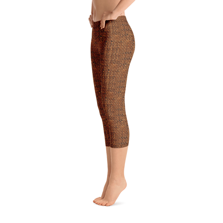 Terracotta Bouclé Capri Leggings