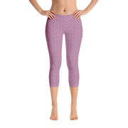 Pink Cable Knit Capri Leggings