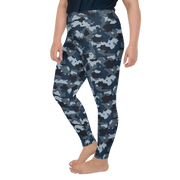 Blue Camo Plus Size Leggings