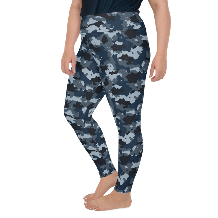 Blue Camo Plus Size Leggings