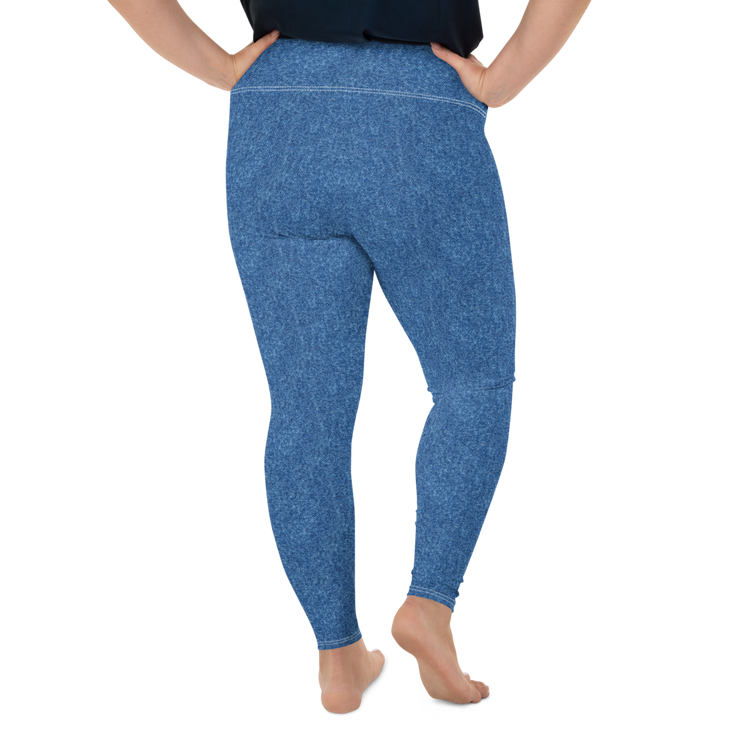 Blue Denim Jean 243 Plus Size Leggings