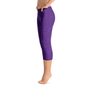 Purple Bouclé Capri Leggings