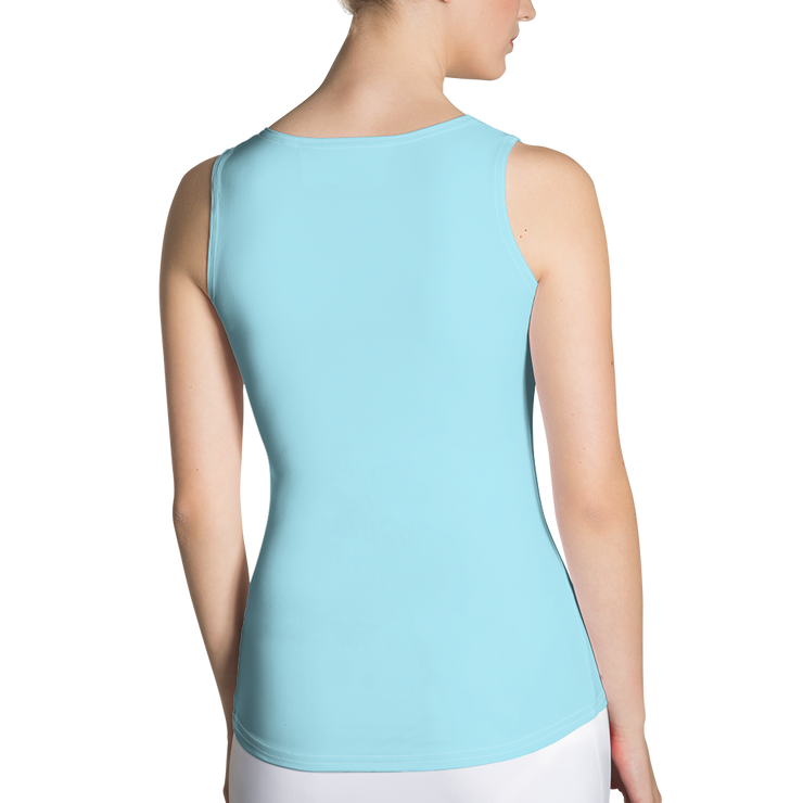 Sky Blue Dip Hem Tank Top