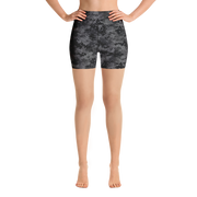 Black Camo Pixel Yoga Shorts