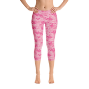 Pink Camo Pixel Capri Leggings