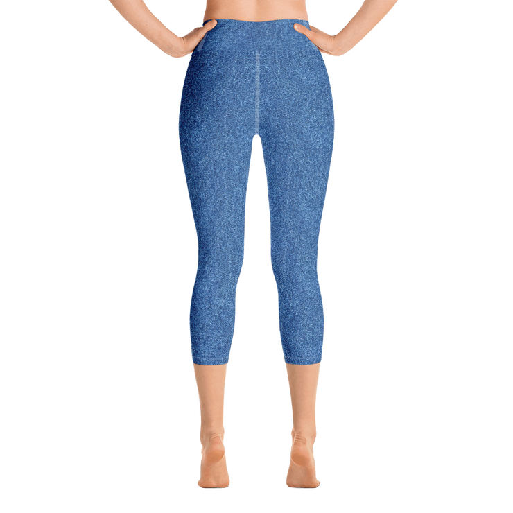 Blue Denim Jean 243 Capri Yoga Pants