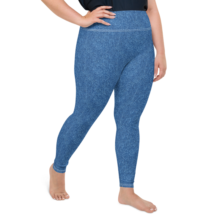 Blue Denim Jean 243 Plus Size Leggings