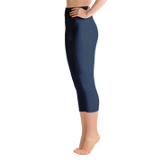 Navy Denim Jean 250 Capri Yoga Pants