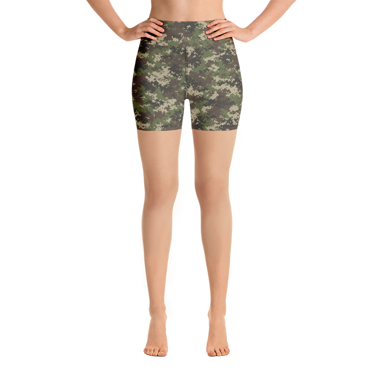 Camo Pixel Yoga Shorts