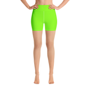 Neon Green Yoga Shorts