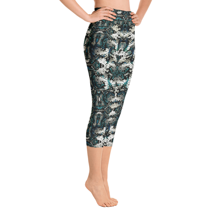 Rainforest Snakeskin Capri Yoga Pants