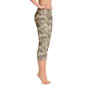 Brown Camo Capri Leggings