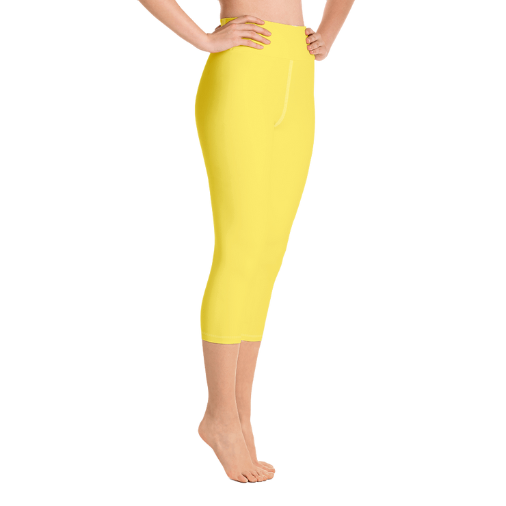 Maize Yellow Capri Yoga Pants