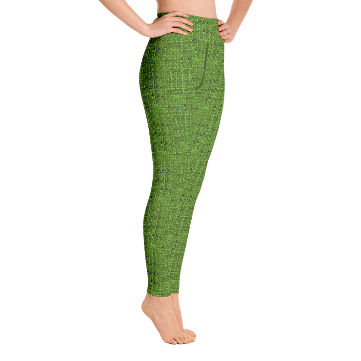 Green Bouclé Yoga Pants