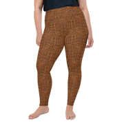 Terracotta Bouclé Plus Size Leggings