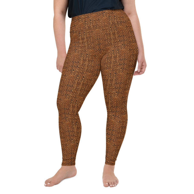 Terracotta Bouclé Plus Size Leggings