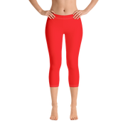 Neon Red Capri Leggings