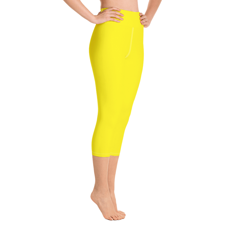 Yellow Capri Yoga Pants