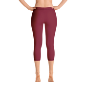 Red Wine Capri Leggings