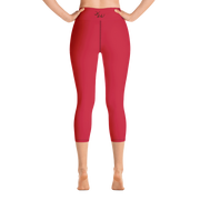 Lava Red Capri Yoga Pants