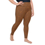 Terracotta Bouclé Plus Size Leggings