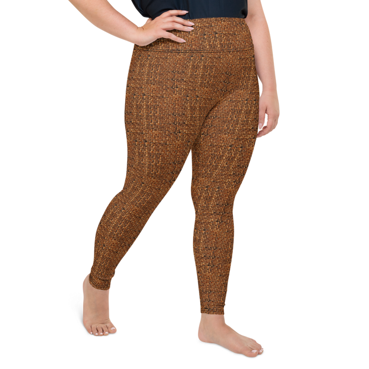 Terracotta Bouclé Plus Size Leggings