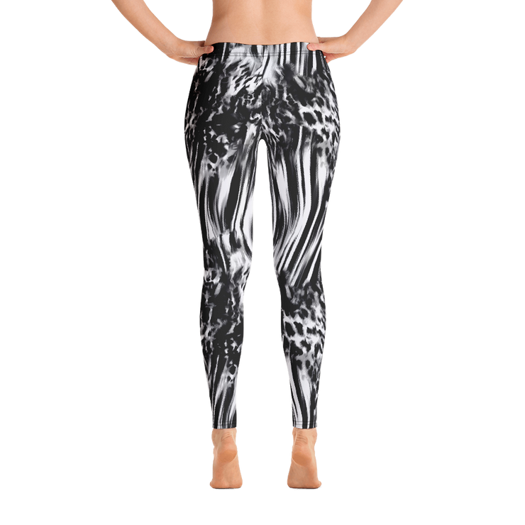 Fused Black & White Leggings