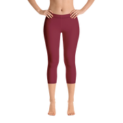 Red Wine Capri Leggings