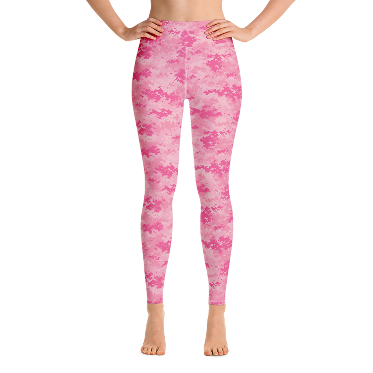 Pink Camo Pixel Yoga Pants