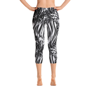 Fused Black & White Capri Leggings