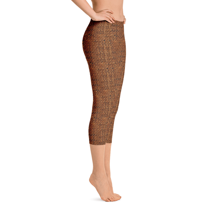 Terracotta Bouclé Capri Leggings