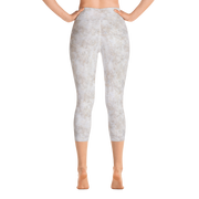 White Fur Capri Yoga Pants