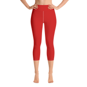 Red Capri Yoga Pants