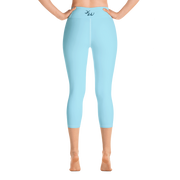 Sky Blue Capri Yoga Pants