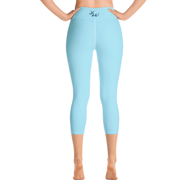 Sky Blue Capri Yoga Pants