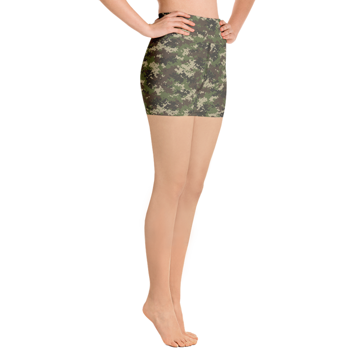 Camo Pixel Yoga Shorts