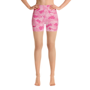 Pink Camo Yoga Shorts