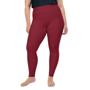 Red Wine Plus Size Leggings