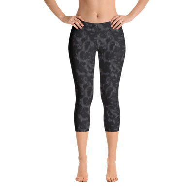 Black Fur Capri Leggings