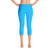 Neon Blue Capri Leggings