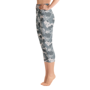 Grey Camo Capri Yoga Pants