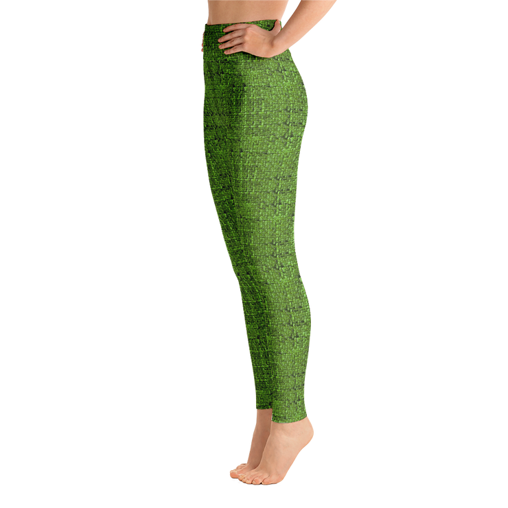 Green Bouclé Yoga Pants