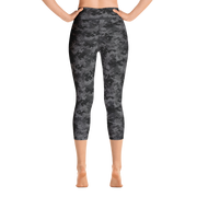 Black Camo Pixel Capri Yoga Pants