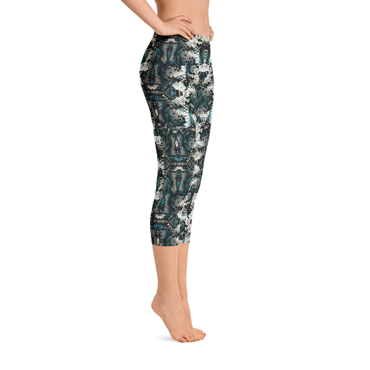 Rainforest Snakeskin Capri Leggings