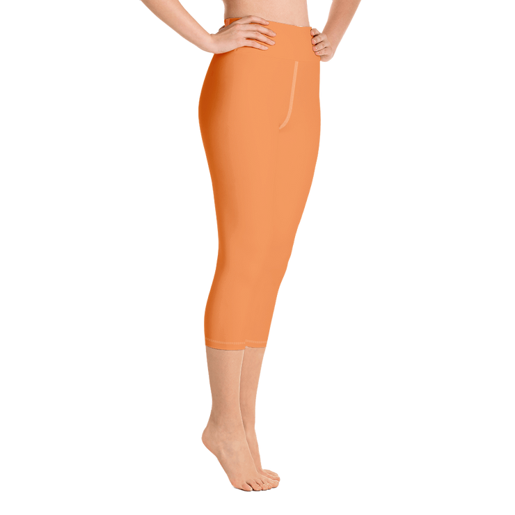 Coral Capri Yoga Pants