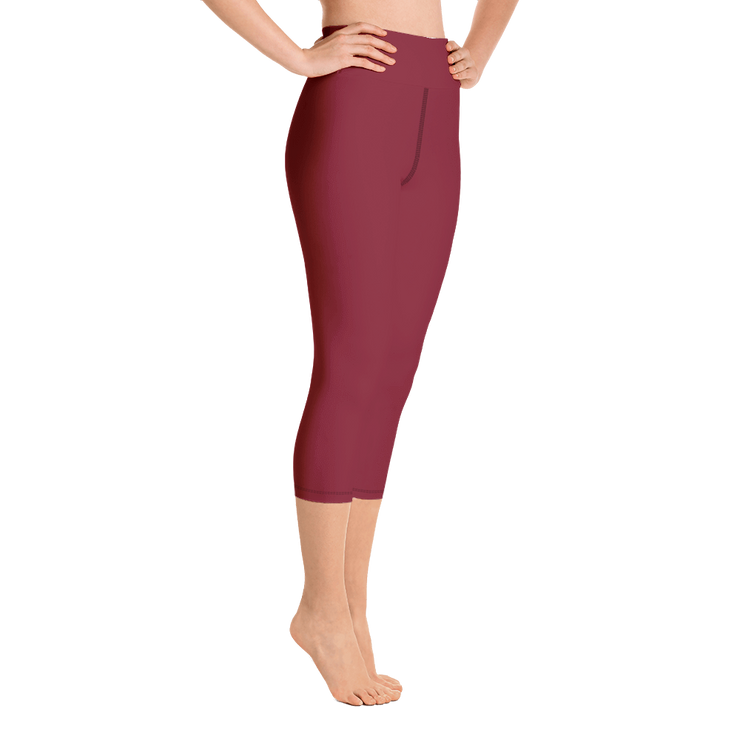 Red Wine Capri Yoga Pants