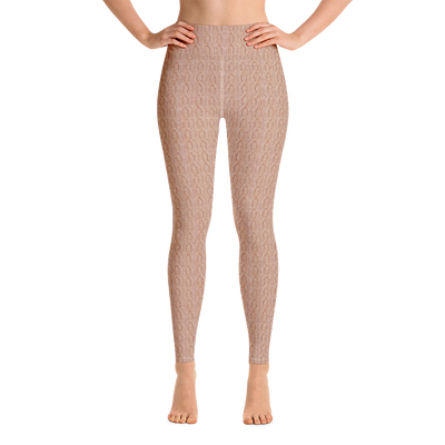 Peach Cable Knit Yoga Pants